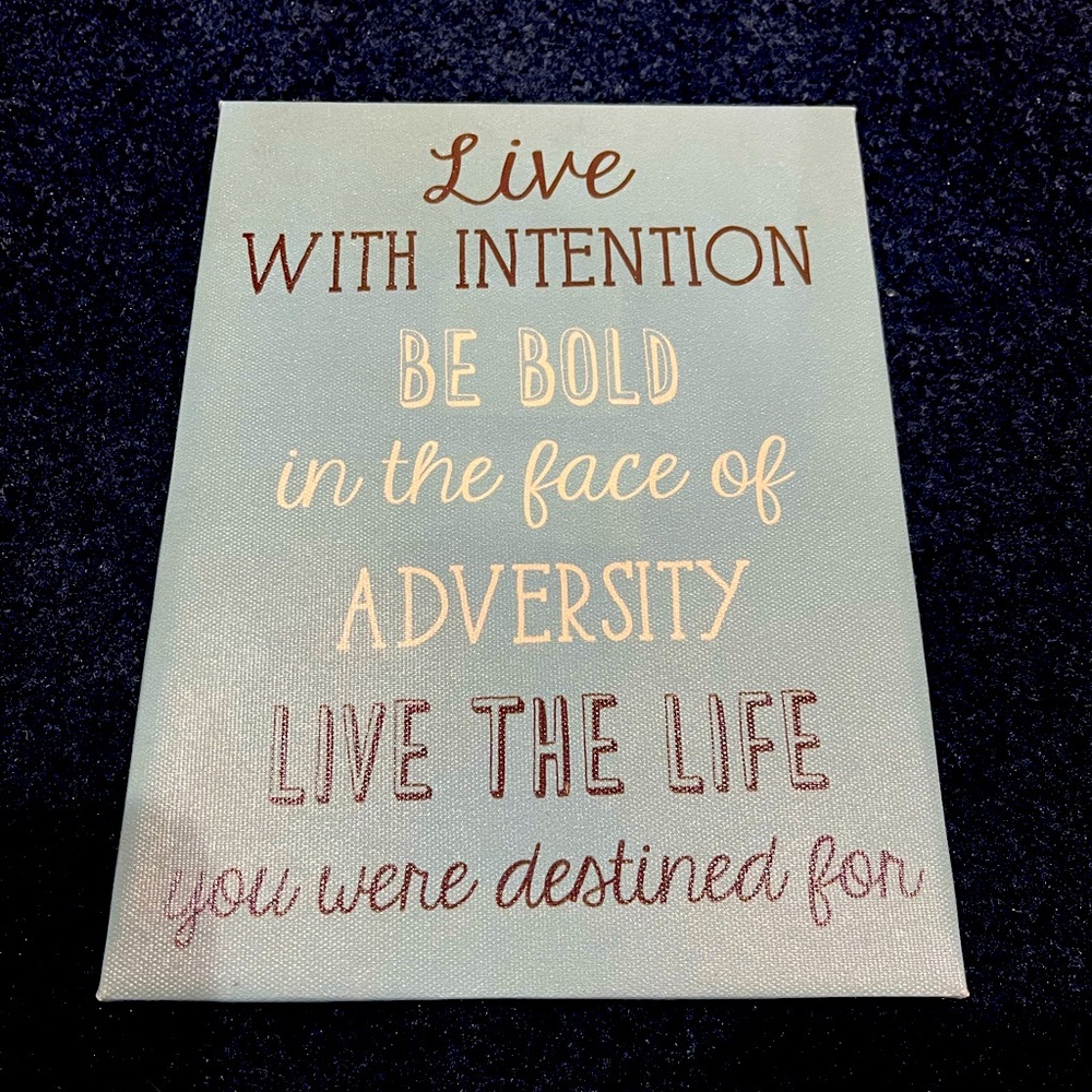 Live With Intention Sign - Picture 2 of 10